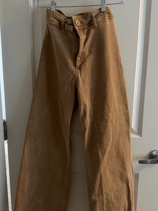 Zara Denim - Zara Wide-Leg Jeans in Camel Brown